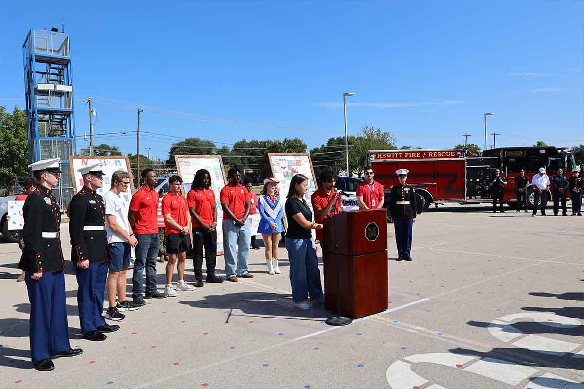 Students at Unity Day ceremony