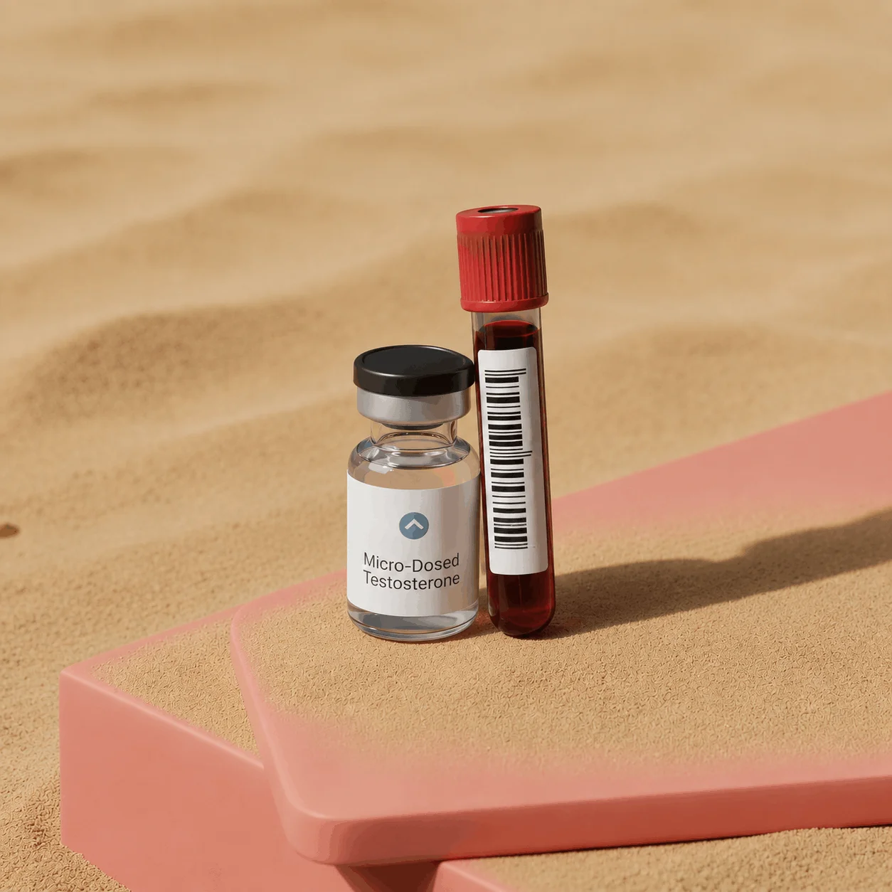 Micro-dosed testosterone vial