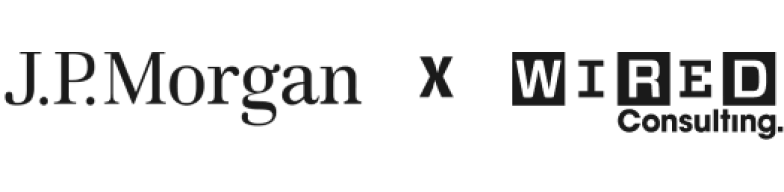 J.P.Morgan x Wired Consulting logo