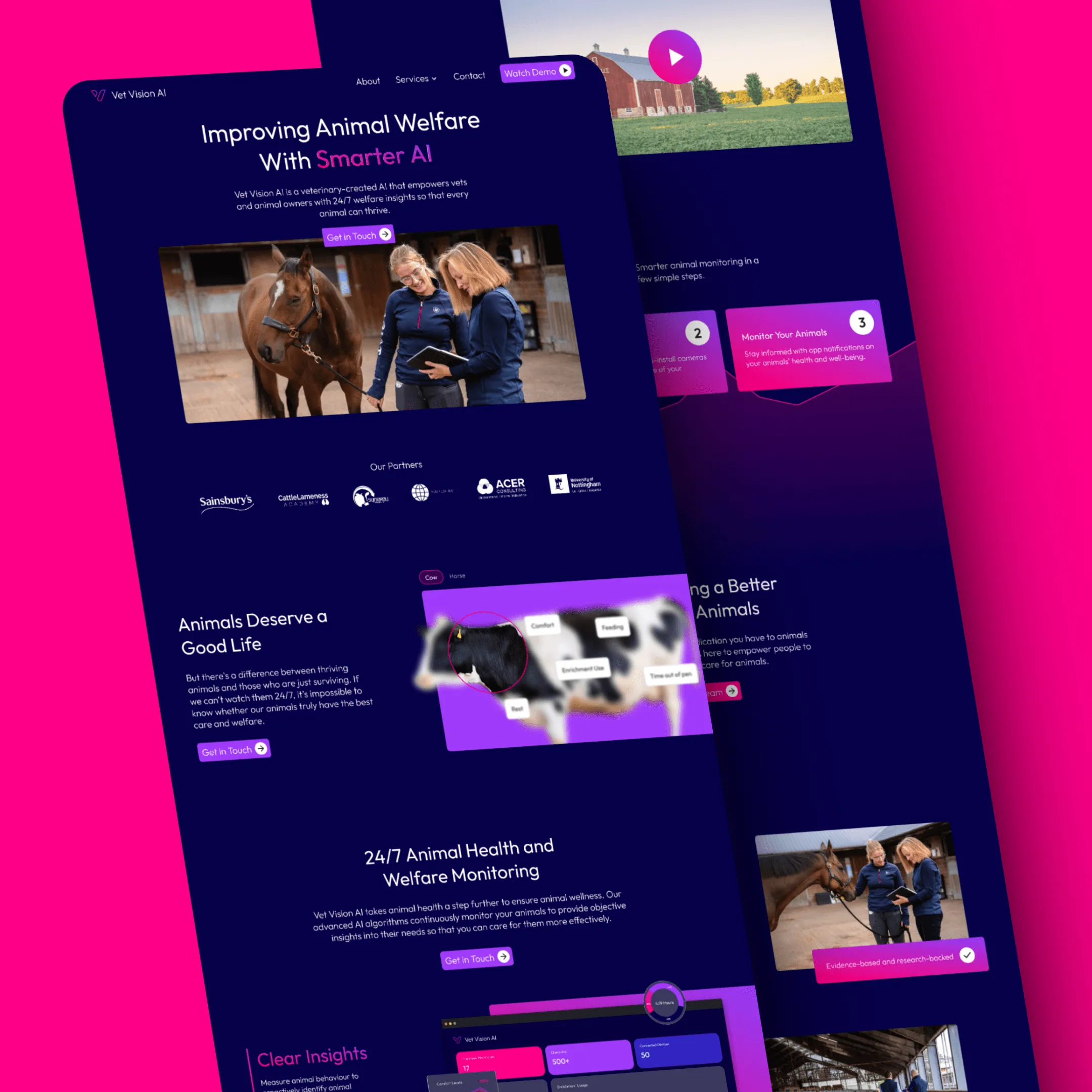 Vet Vision AI Website Mockup