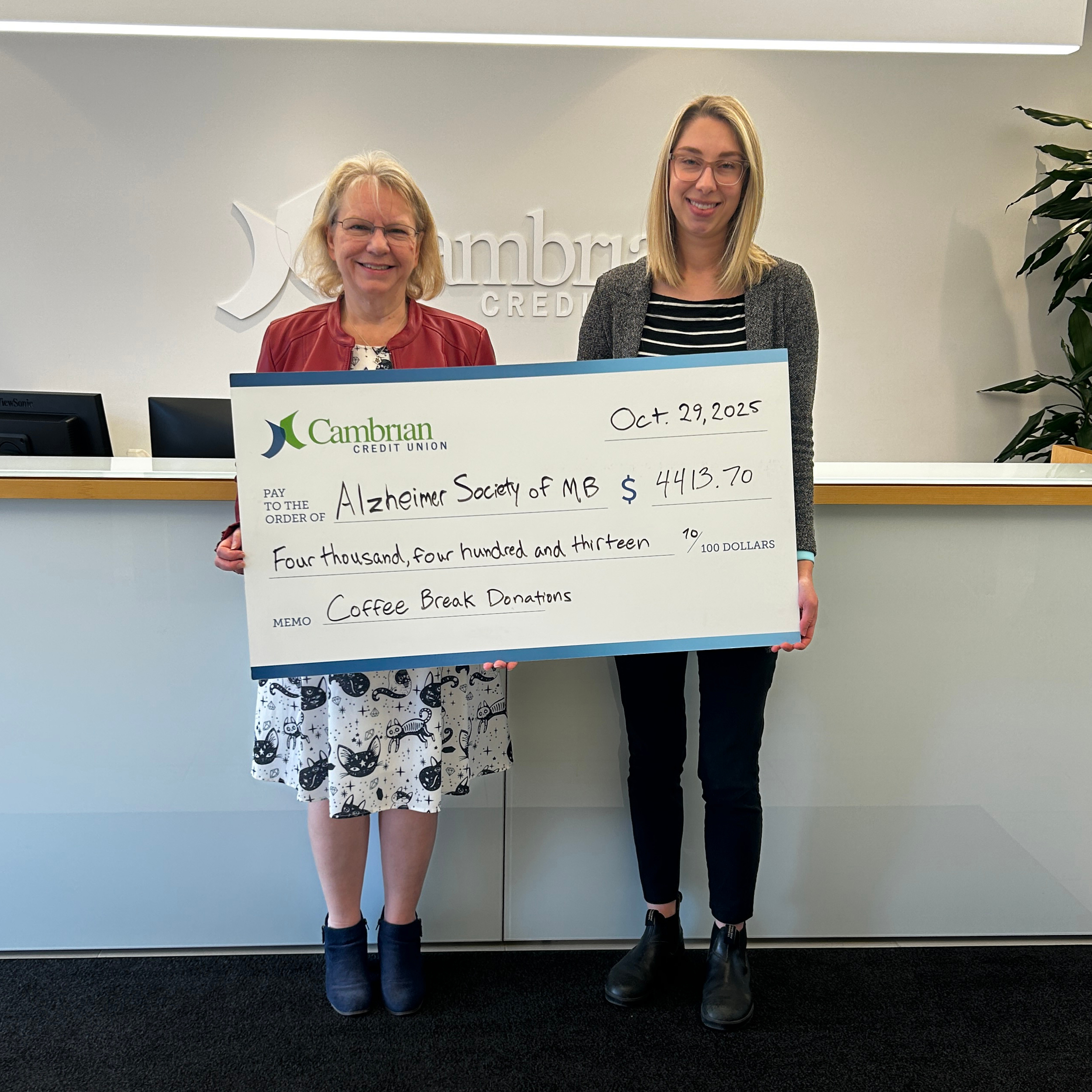 Image of Cambrian donating to Grateful Friends animal rescue