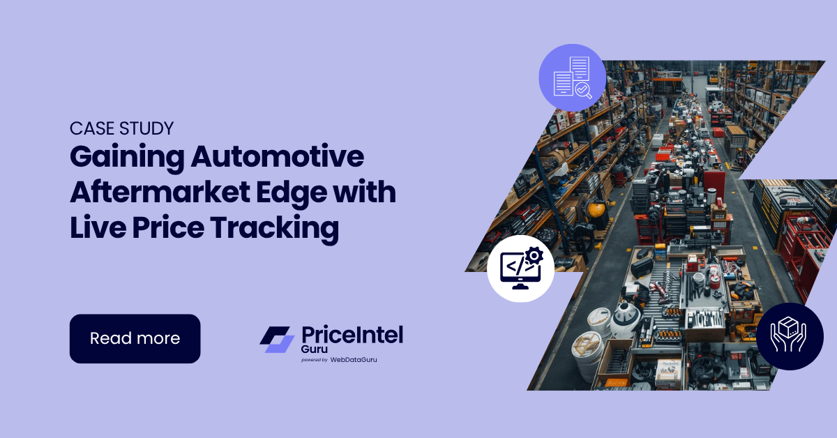 price tracking software for automotive aftermarket