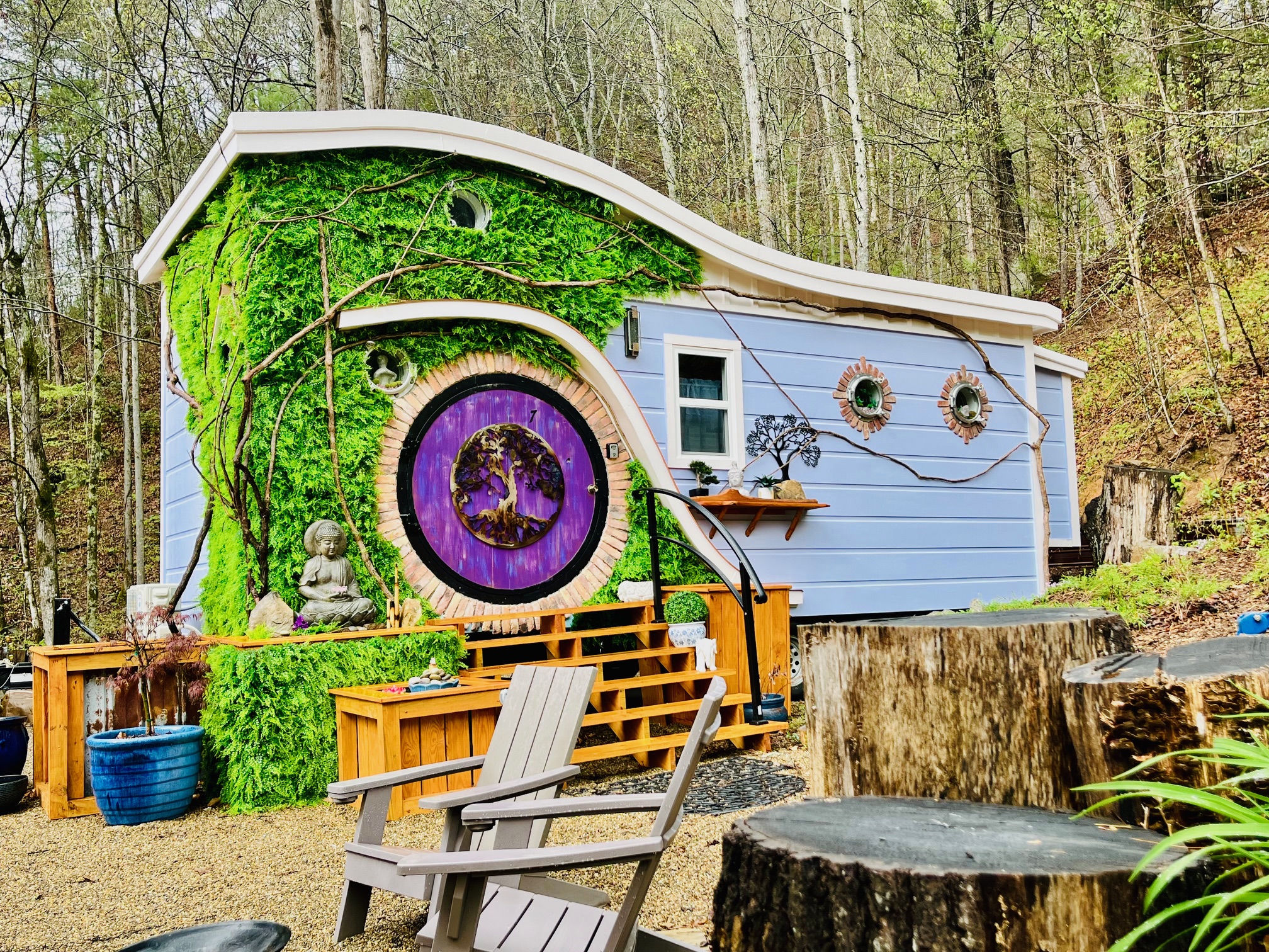 Wooden Wonders Children's Hobbit Playhouse Kids Outdoor