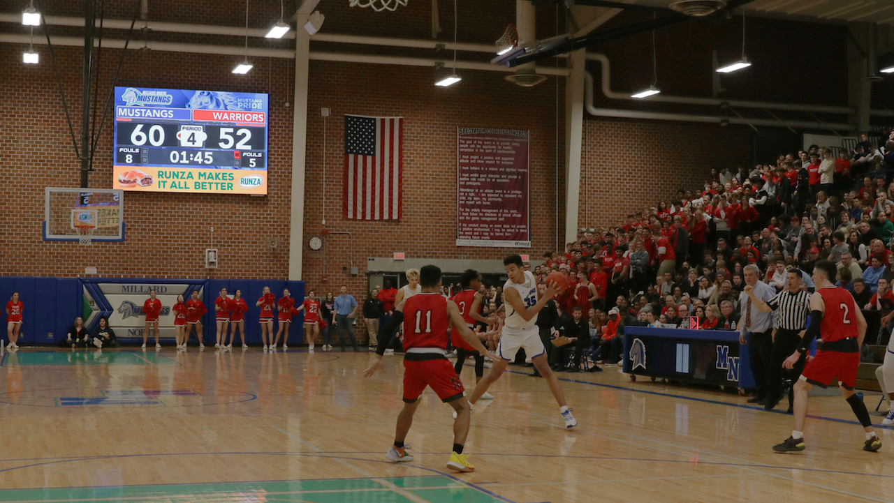 Millard North basketball scoreboard