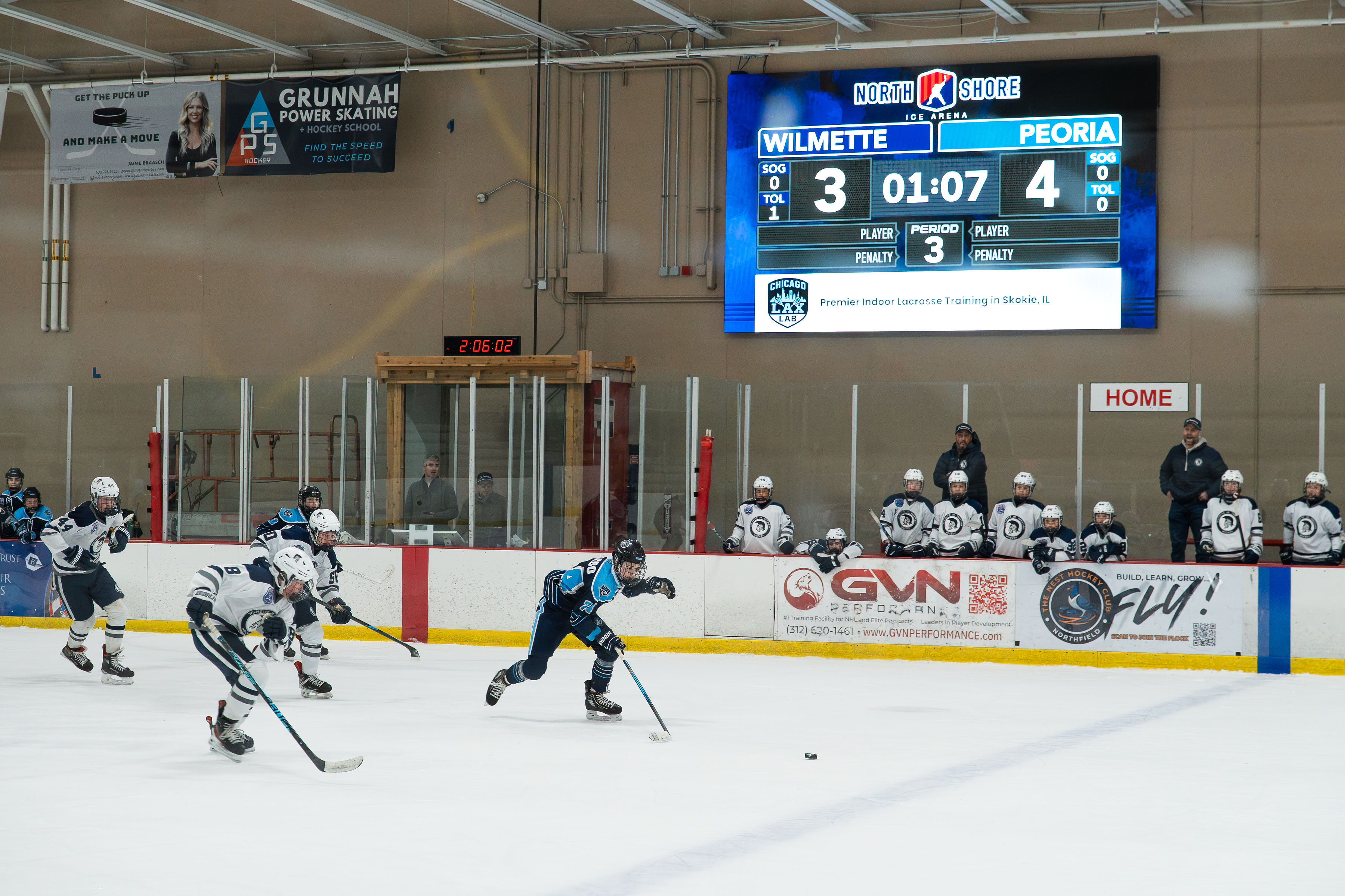 North shore ice arena hockey scoreboard