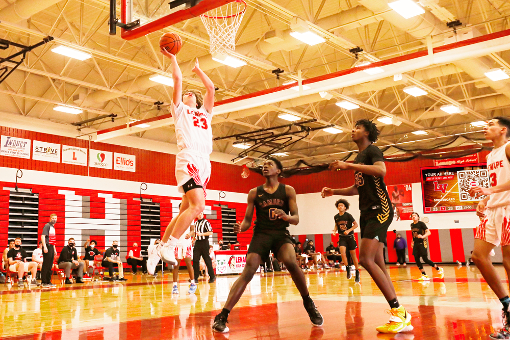 Lenape Valley gym LED digital scoreboard