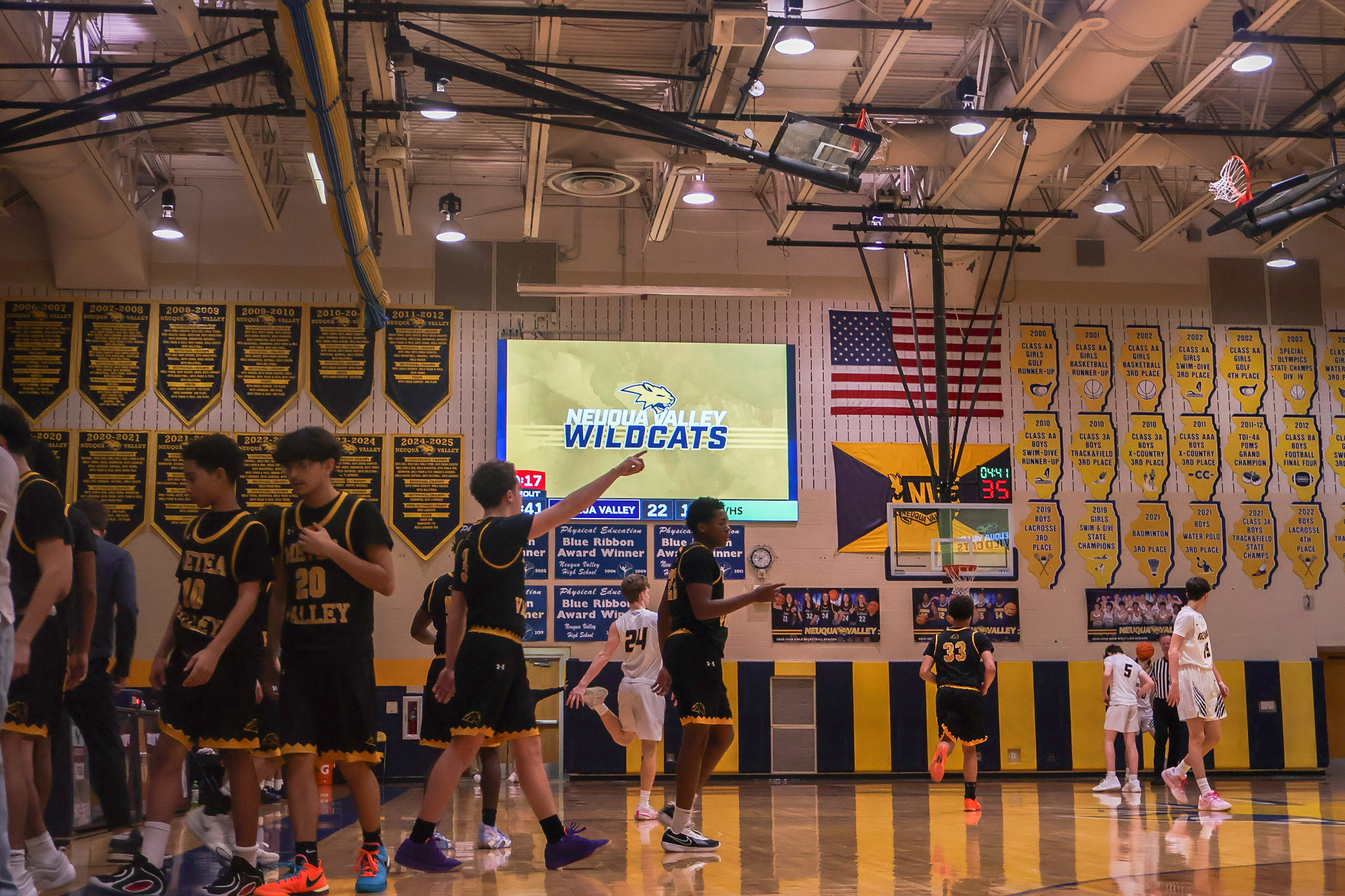 Neuqua Valley basketball video scoreboard