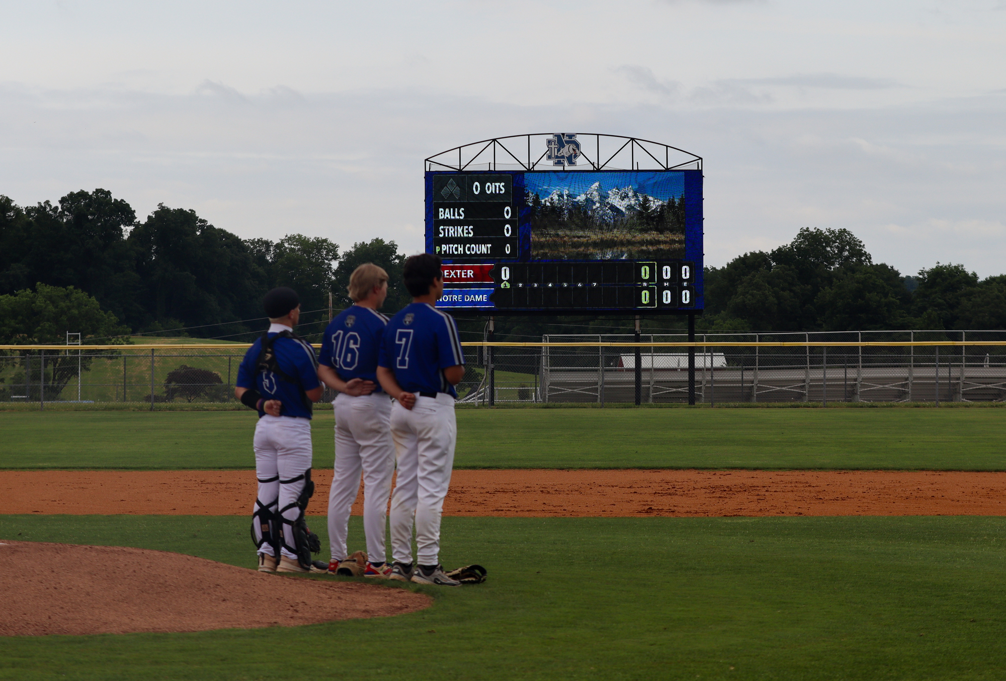 Notre Dame baseball outdoor LED video scoreboard