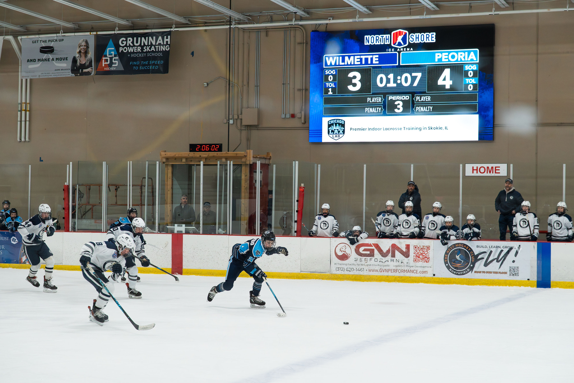 New LED video scoreboard provided for North Shore Ice Arena through partnership with Scoreboard Media
