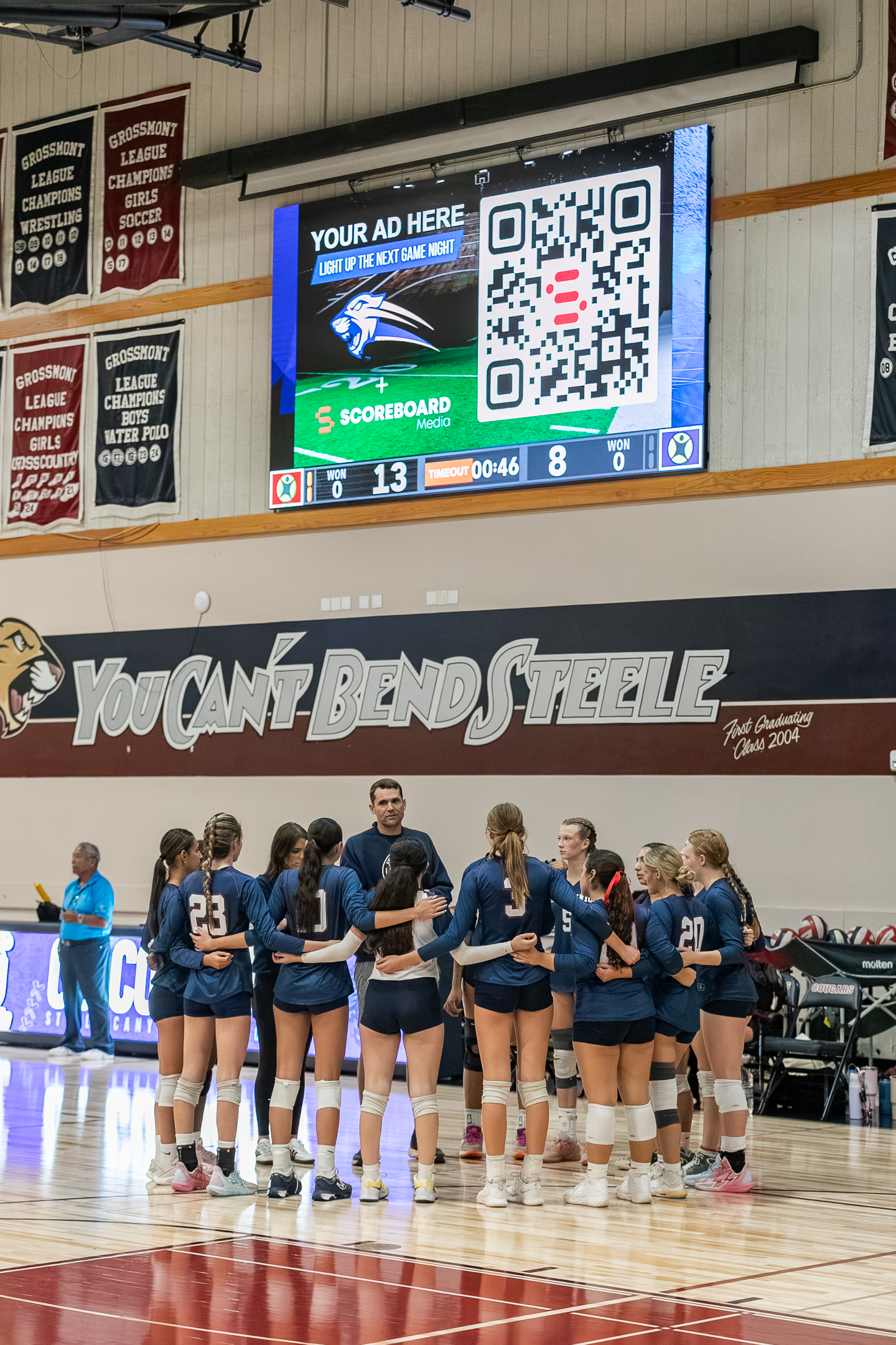 Steele Canyon scoreboard sponsorships and scorers table advertising