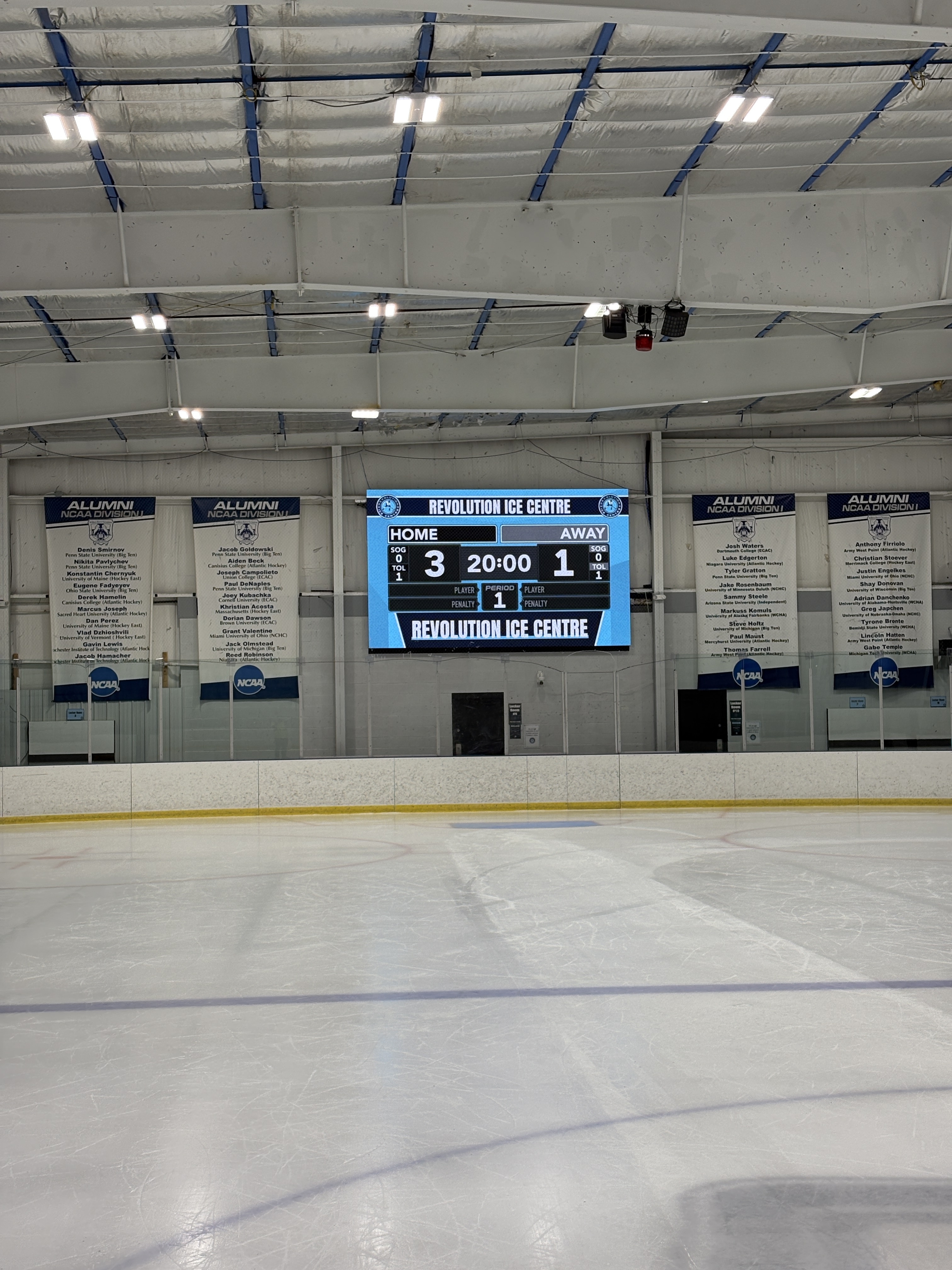Revolution Ice Centre hockey scoreboard ice arena sponsorships