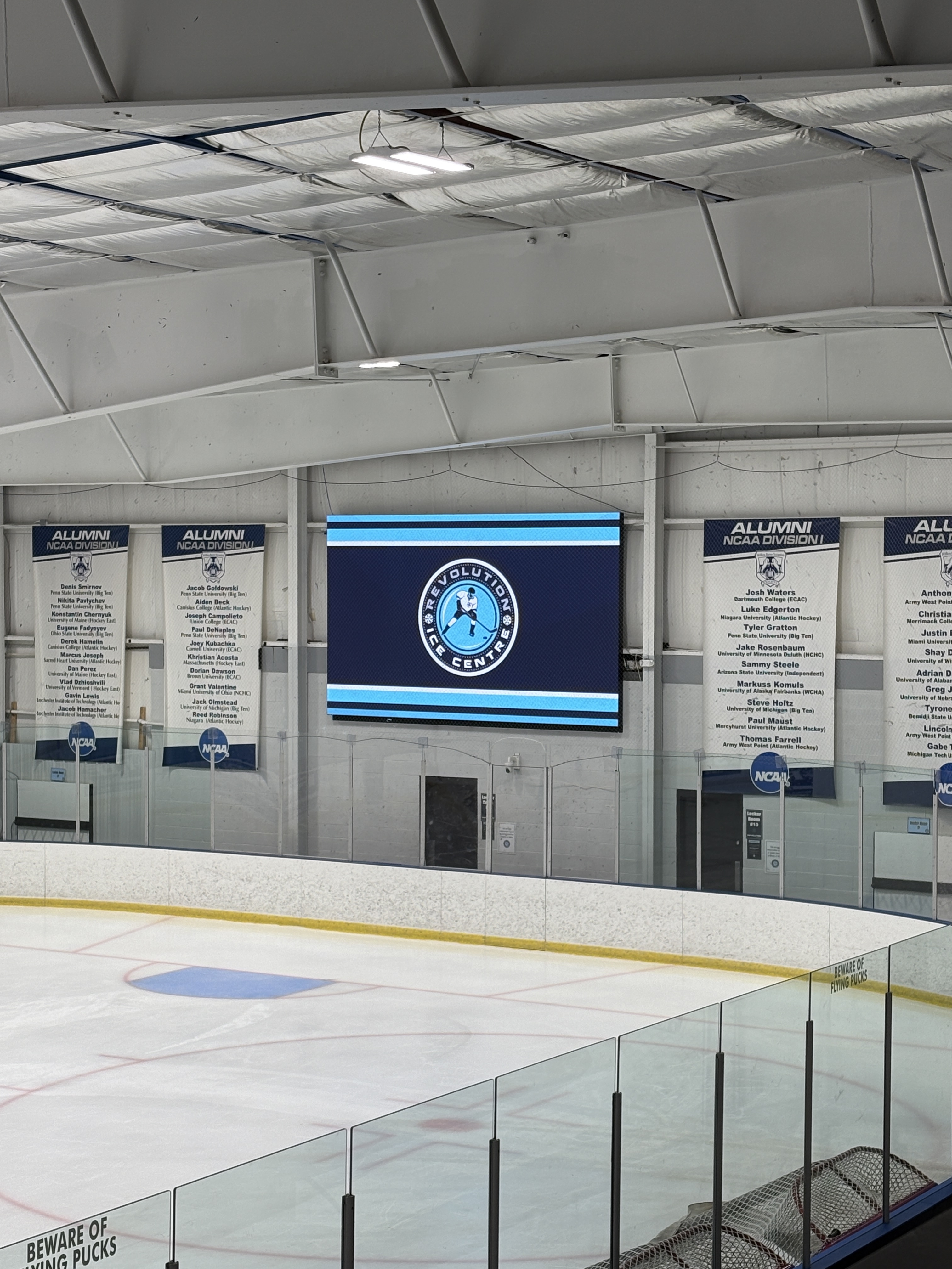 Revolution Ice Centre hockey scoreboard for ice arena advertising and scoreboard sponsorships