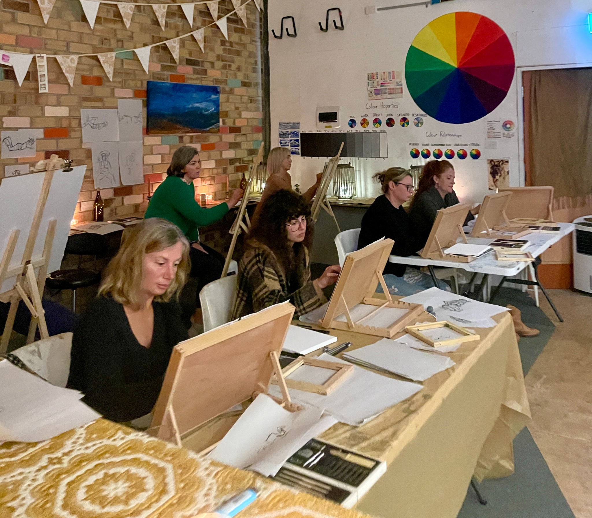 An art workshop in progress inside the Studio at Social Co House