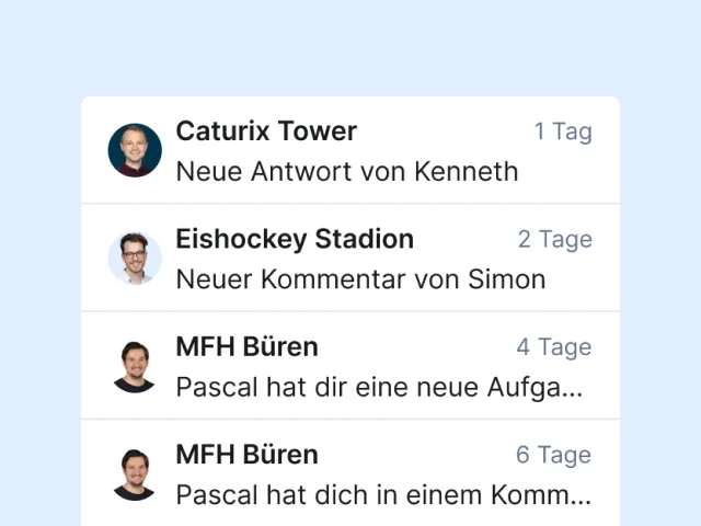 Benachrichtungsfeed