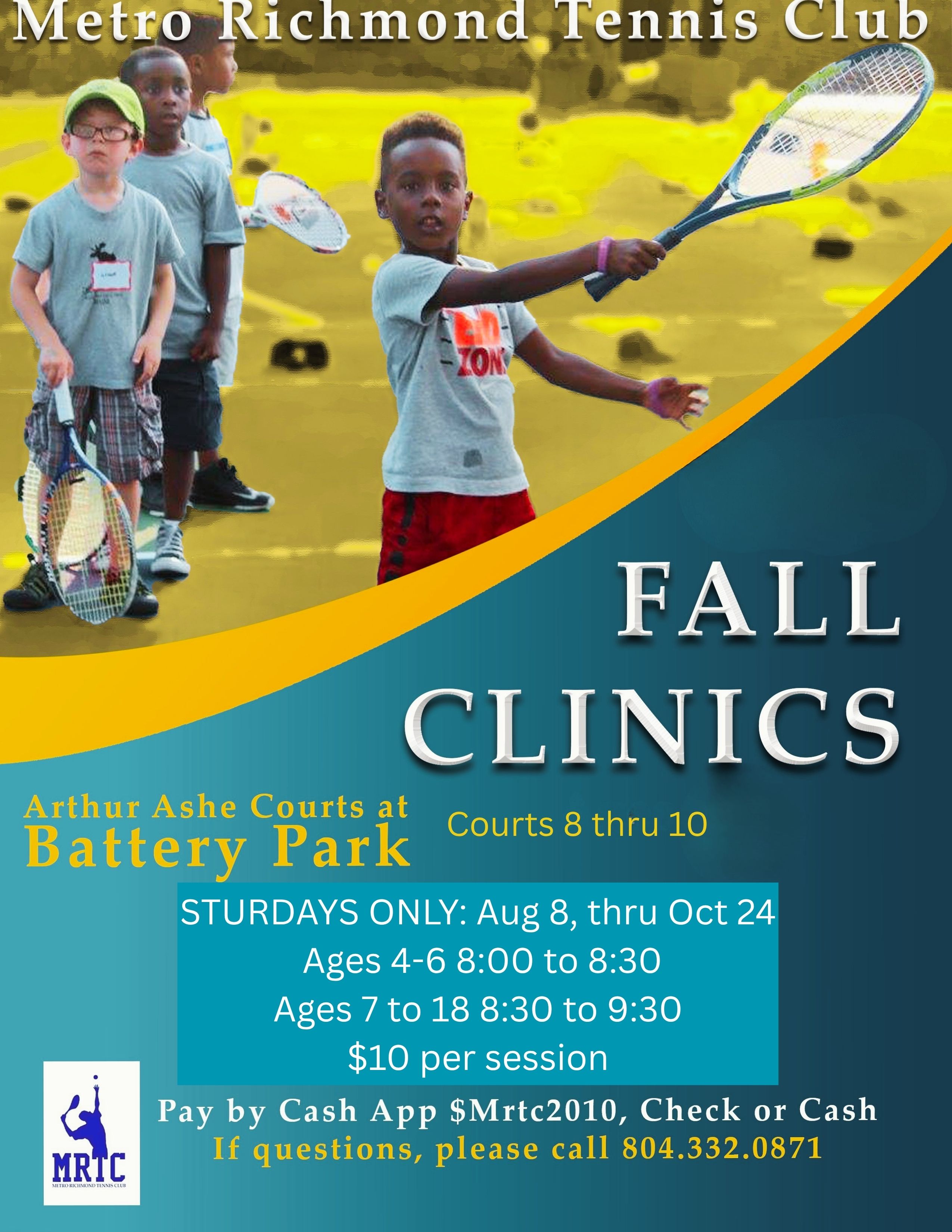 METRO RICHMOND TENNIS FALL TENNIS JUNIOR CLINIC