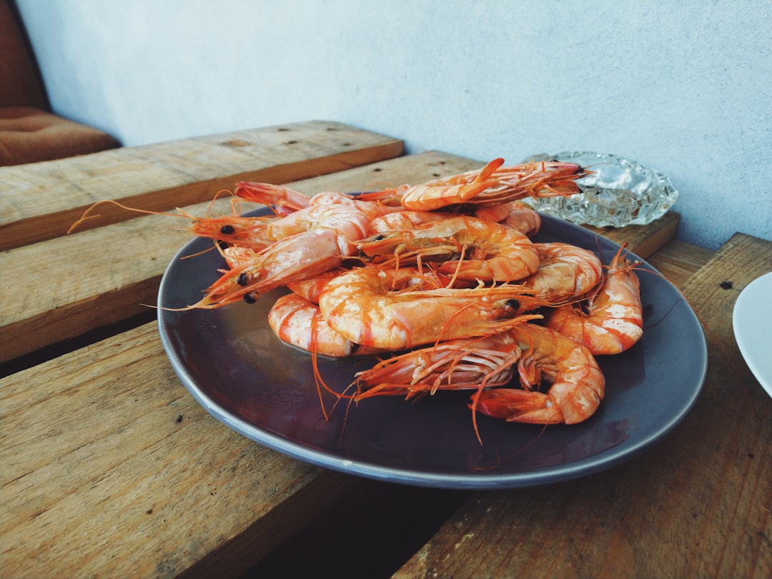 plate of shrimp seafood dish
