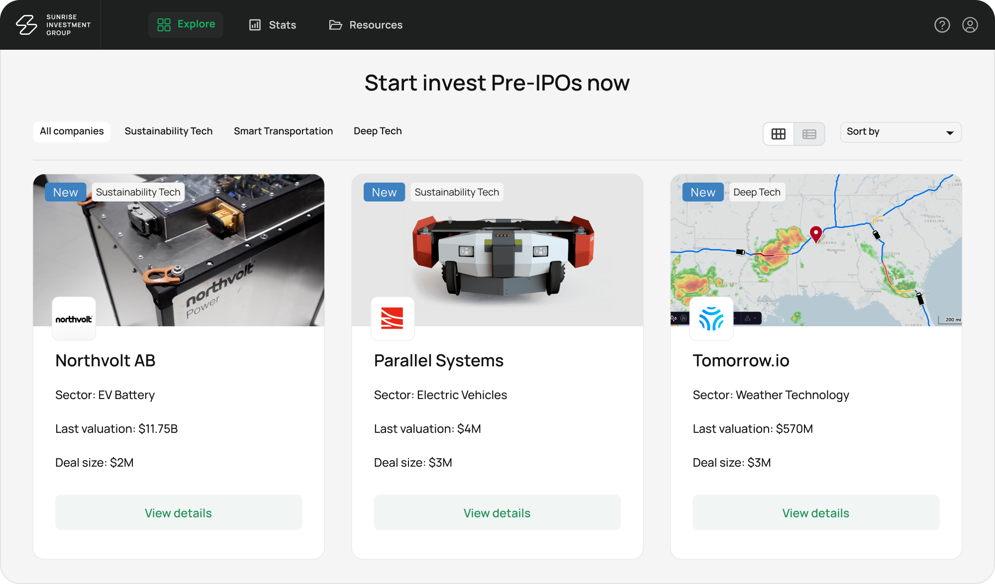 sunrise technology platform