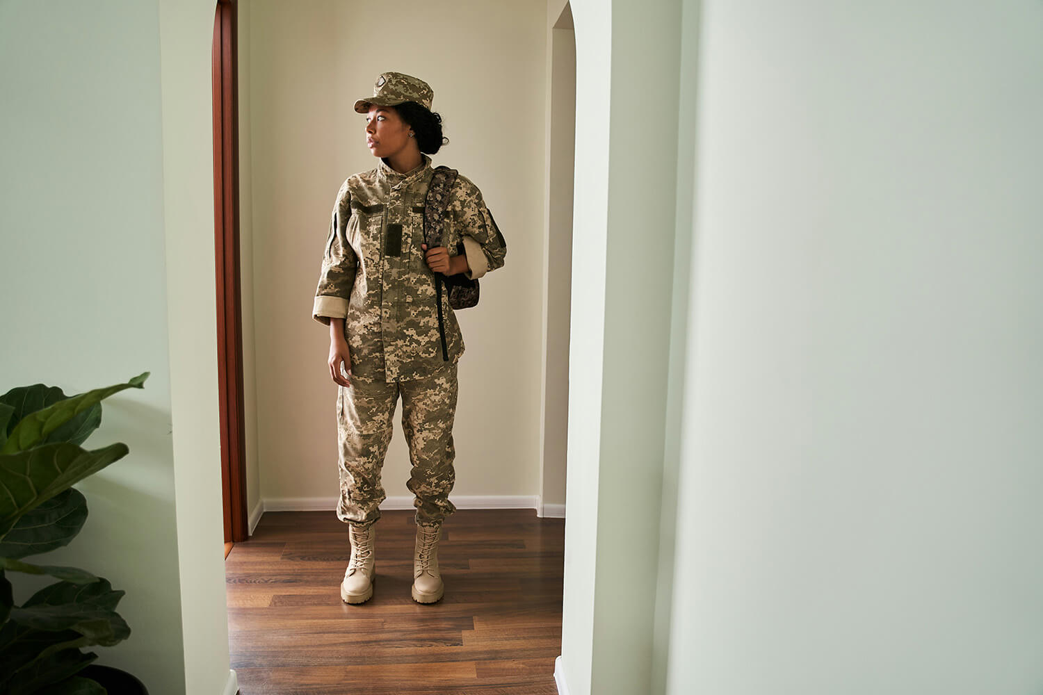 US military service member receiving suicide prevention services