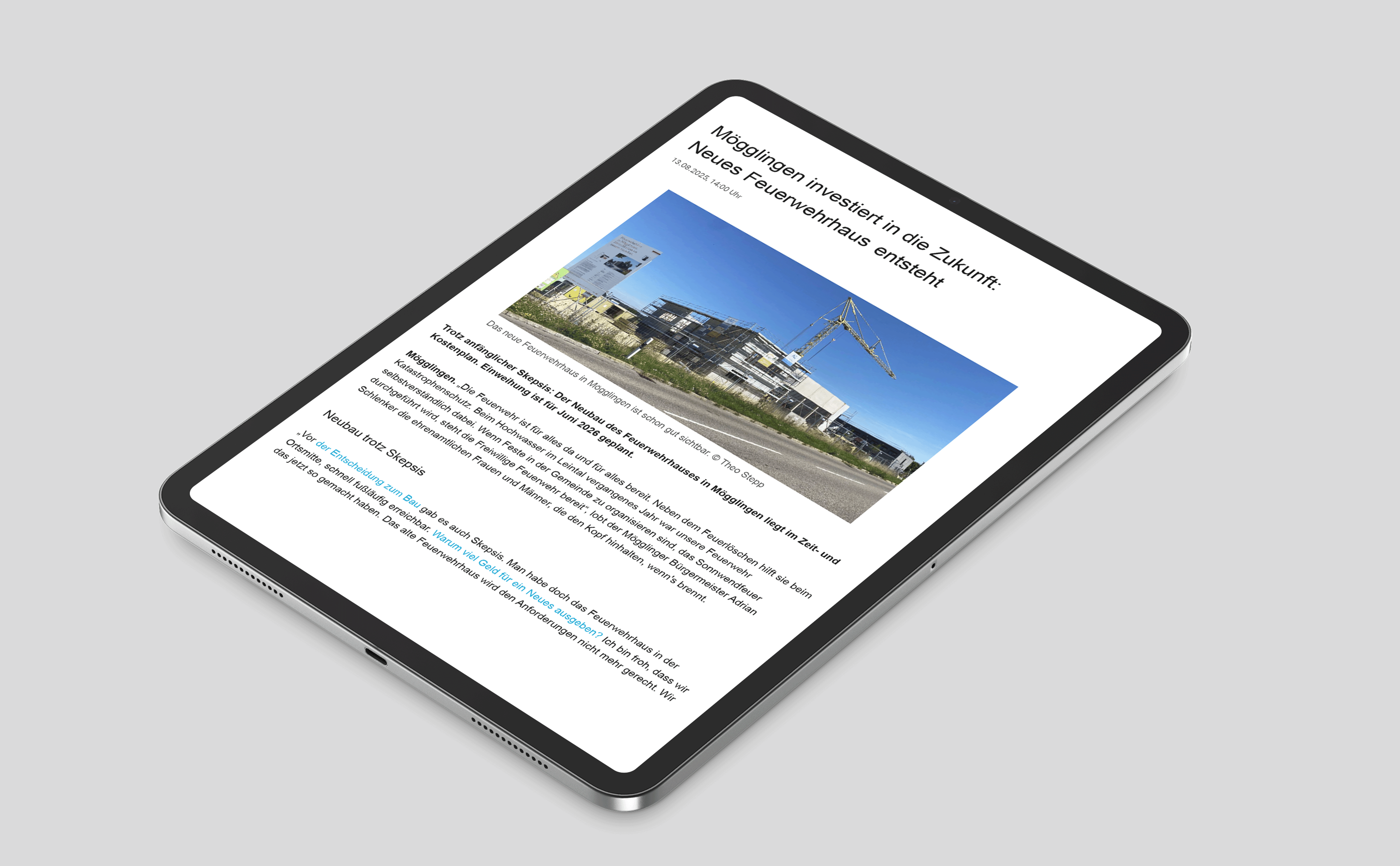 Mögglingen investiert in die Zukunft: Neues Feuerwehrhaus entsteht