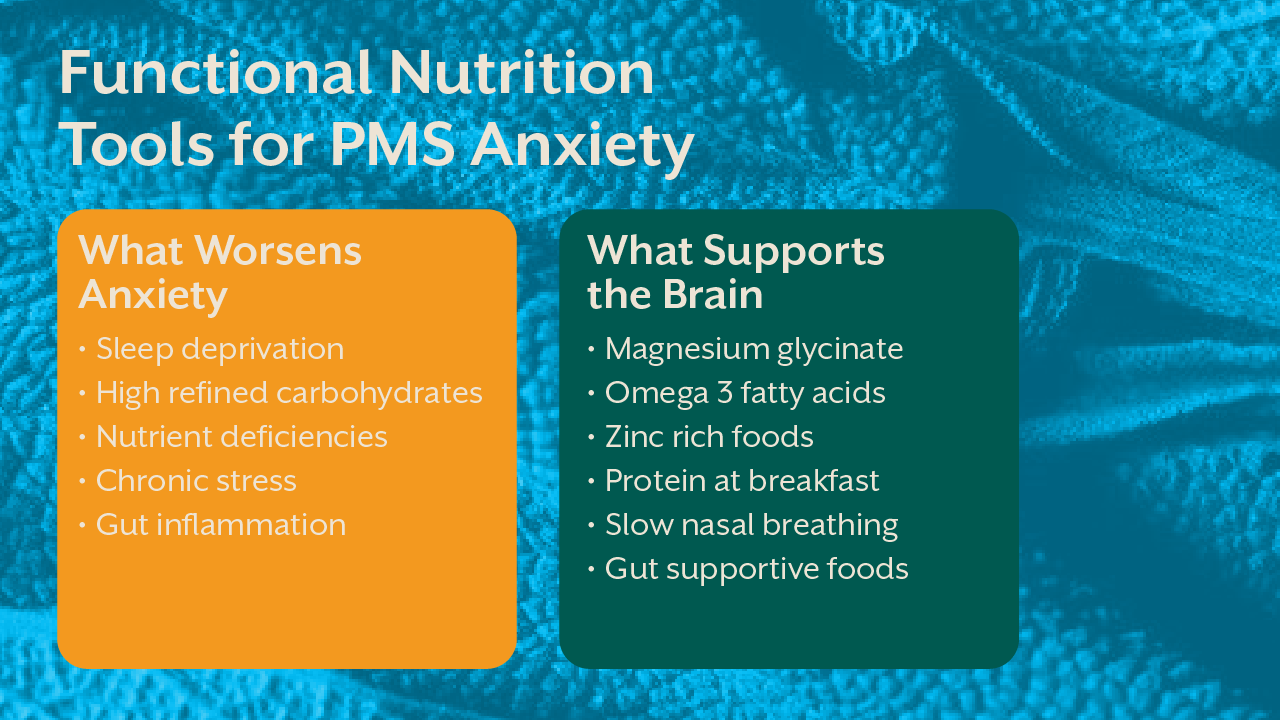 Functional Nutrition Tools for PMS Anxiety