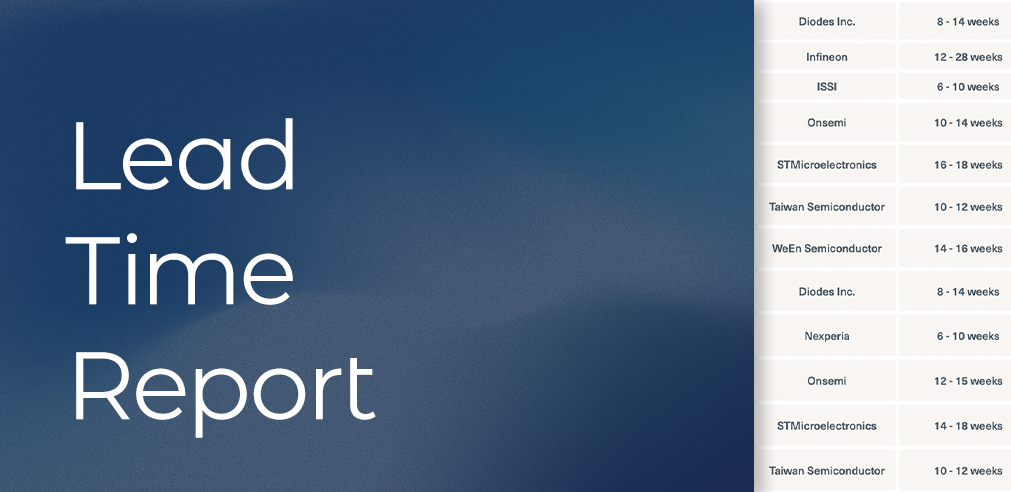 Electronic component supply chain insights through lead time report