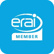 Logo with the word 'erai' above a banner reading 'MEMBER' on a blue background.