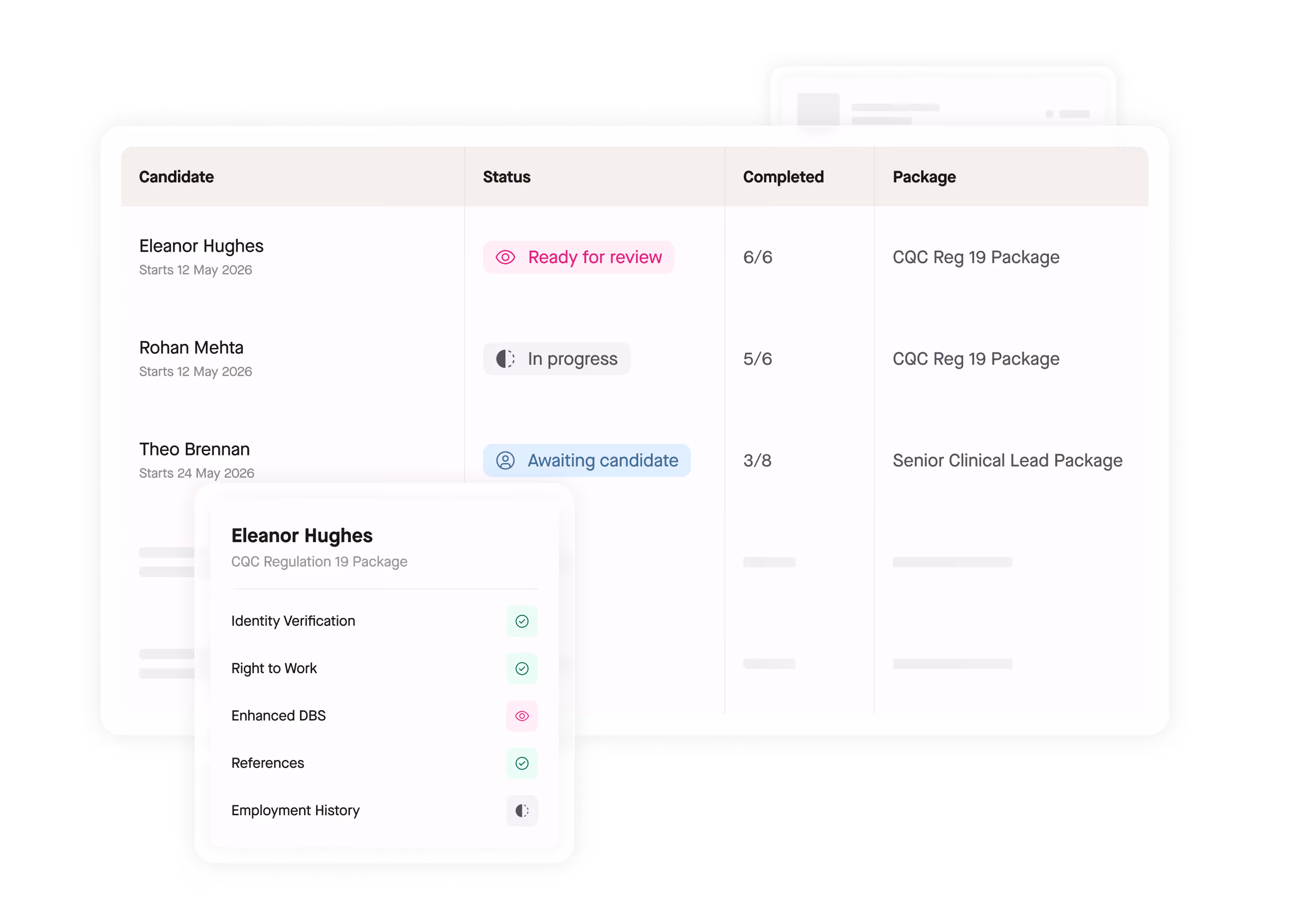 Zinc dashboard showing continuous recheck statuses and overdue alerts.