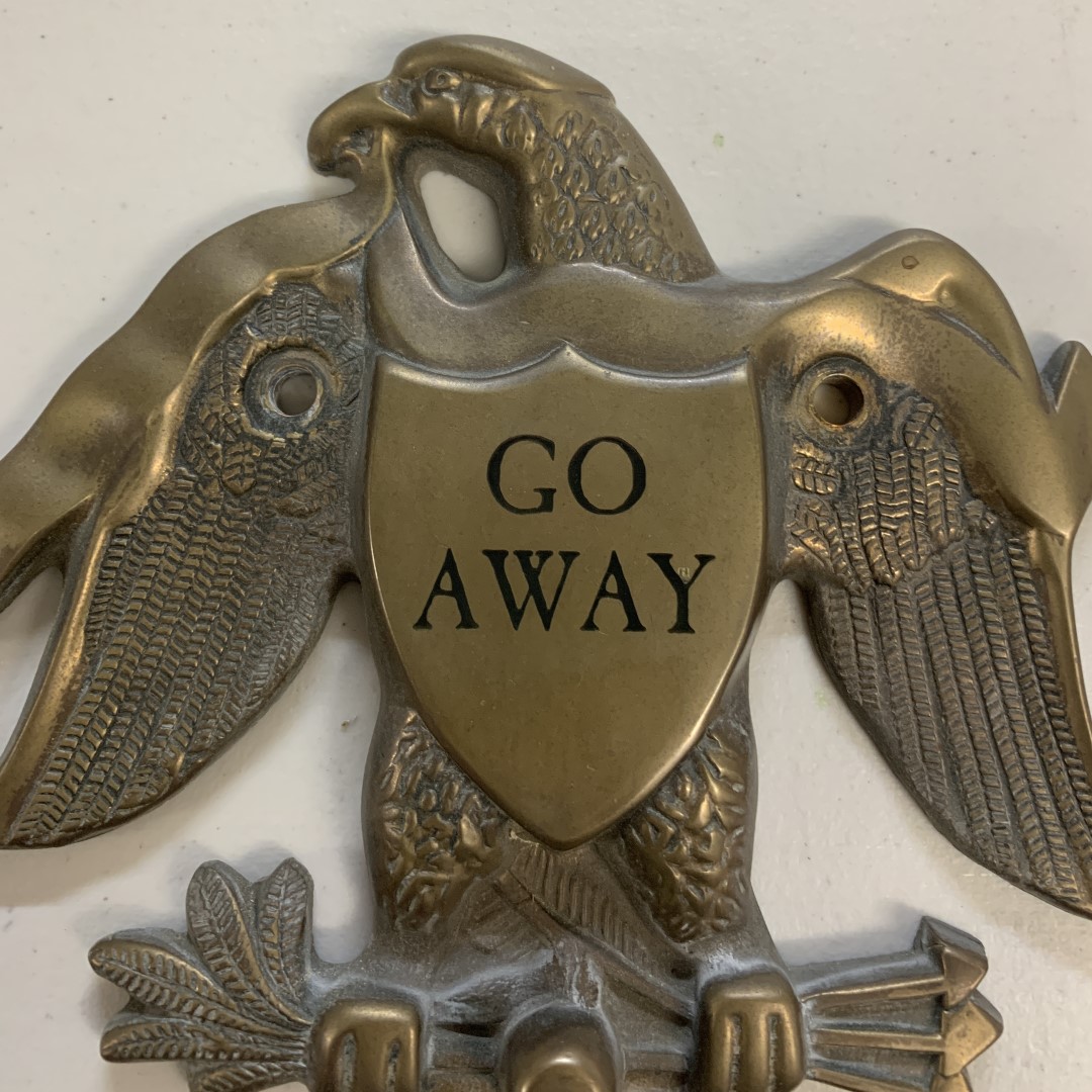 Metal eagle engraving