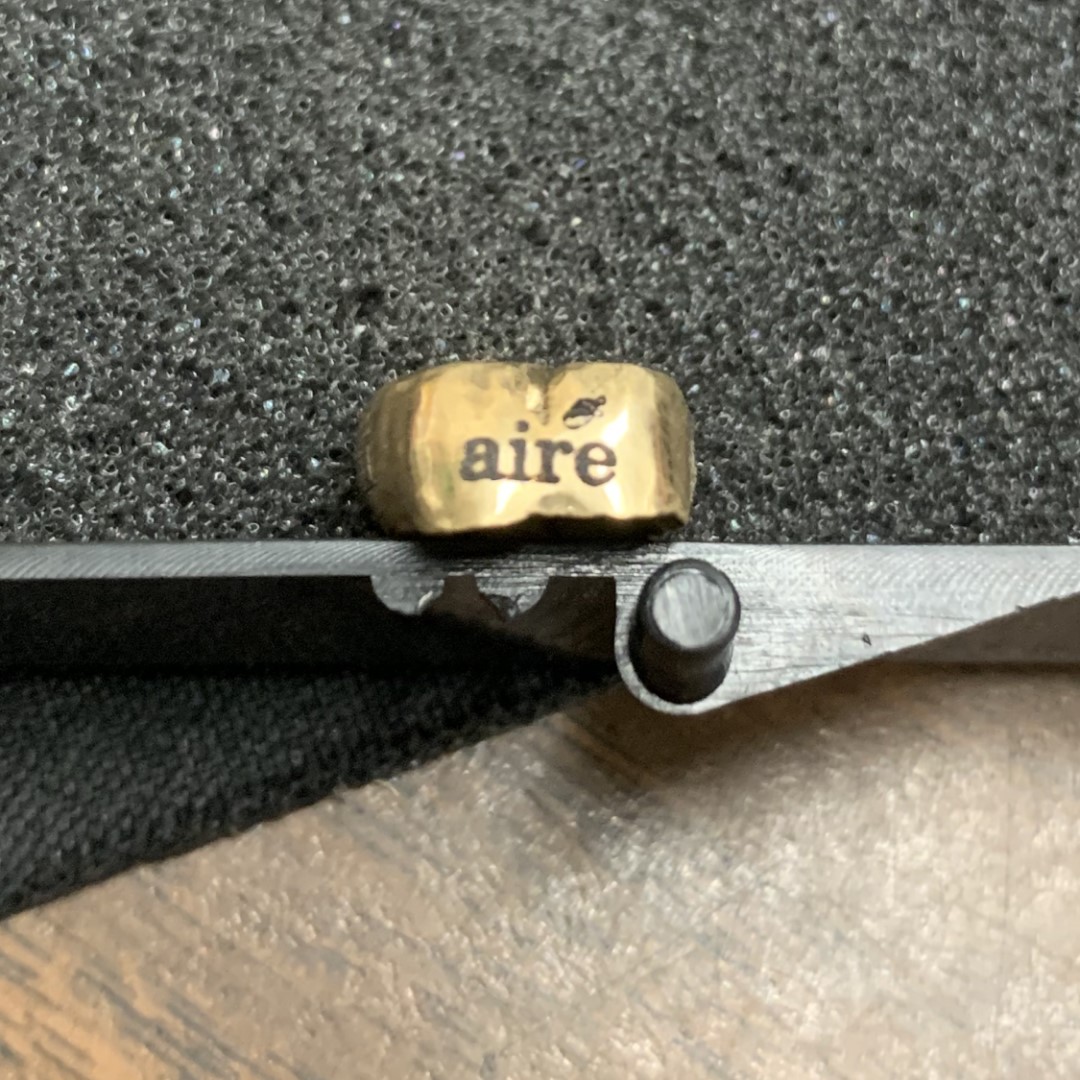 Metal name engraving