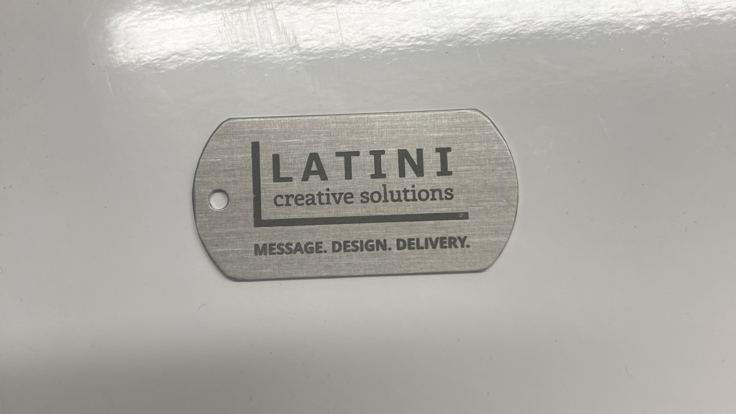 Metal tag engraving
