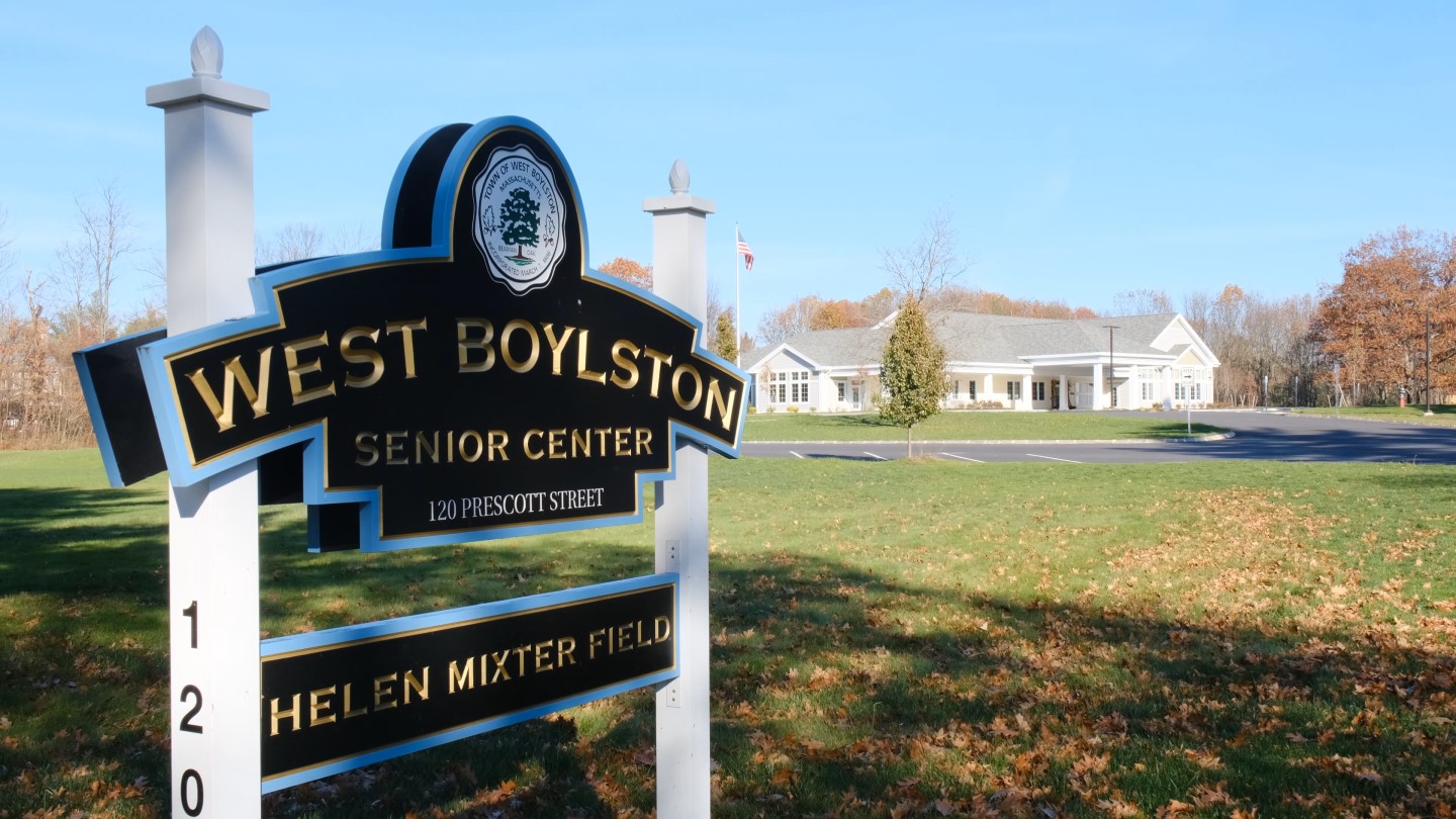 Senior center sign