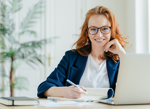 Woman at computer