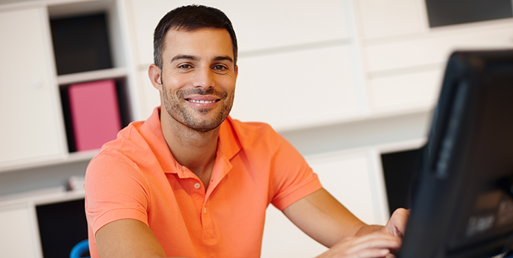 Man at computer