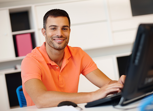 Man at computer