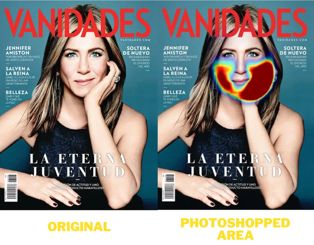 Photoshopped image of Jennifer Aniston