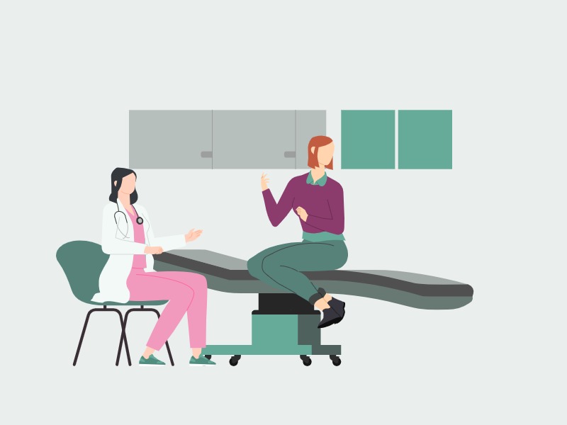 doctor and patient talking