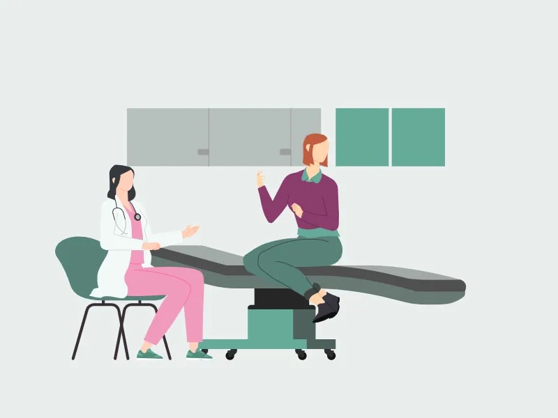 doctor and patient talking