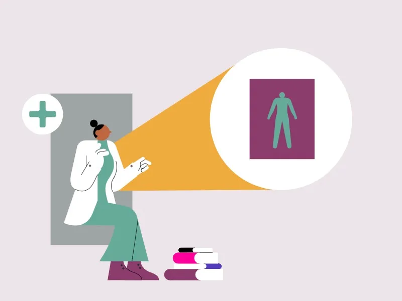 doctor reviewing chart