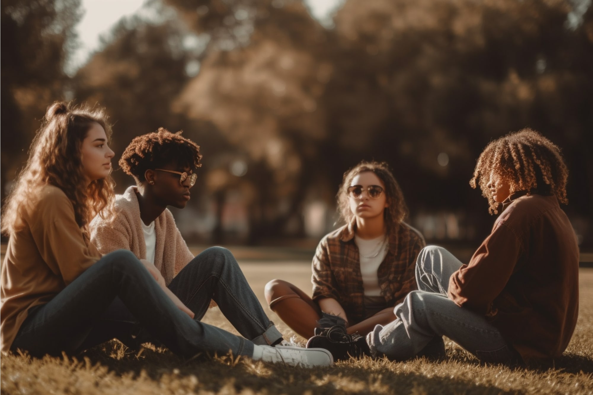 College students sitting in a circle