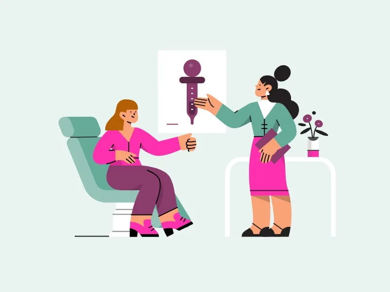 woman getting medical consult