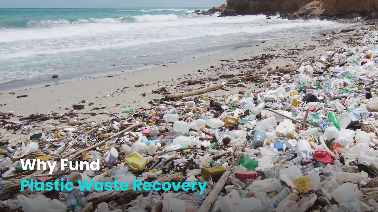 a beach full of trash
