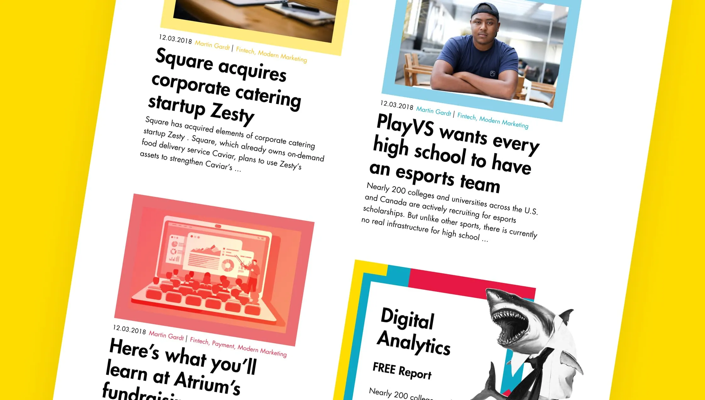 Ausschnitt des neuen Blog-Designs von Finance Forward von No agency