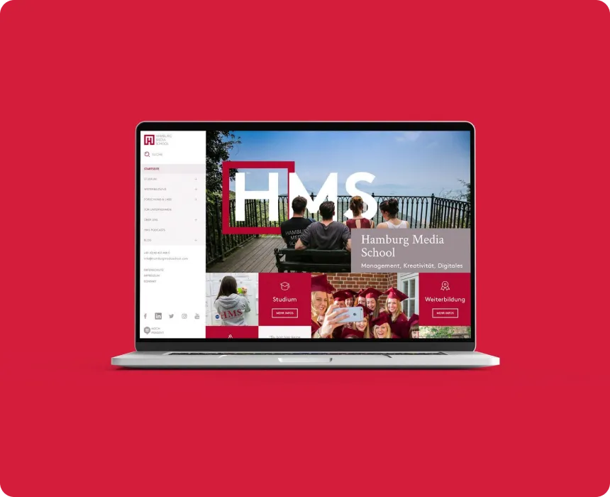 Website der Hamburg Media School