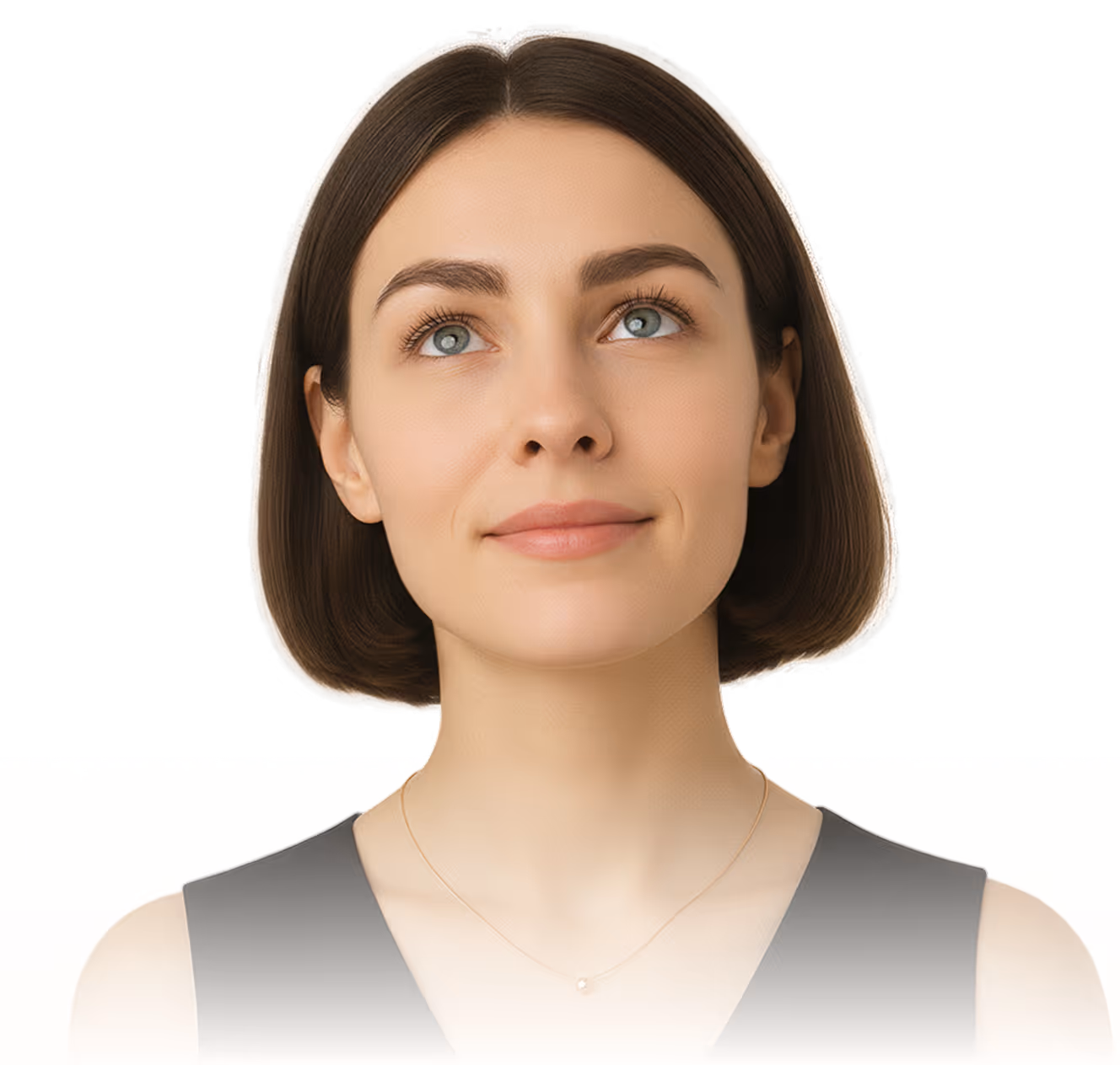 Avys, die KI-E-Mail-Managerin für E-Commerce, blickt den Betrachter mit einem freundlichen und selbstbewussten Ausdruck an und steht für intelligente, menschlich orientierte E-Mail-Automatisierung.“