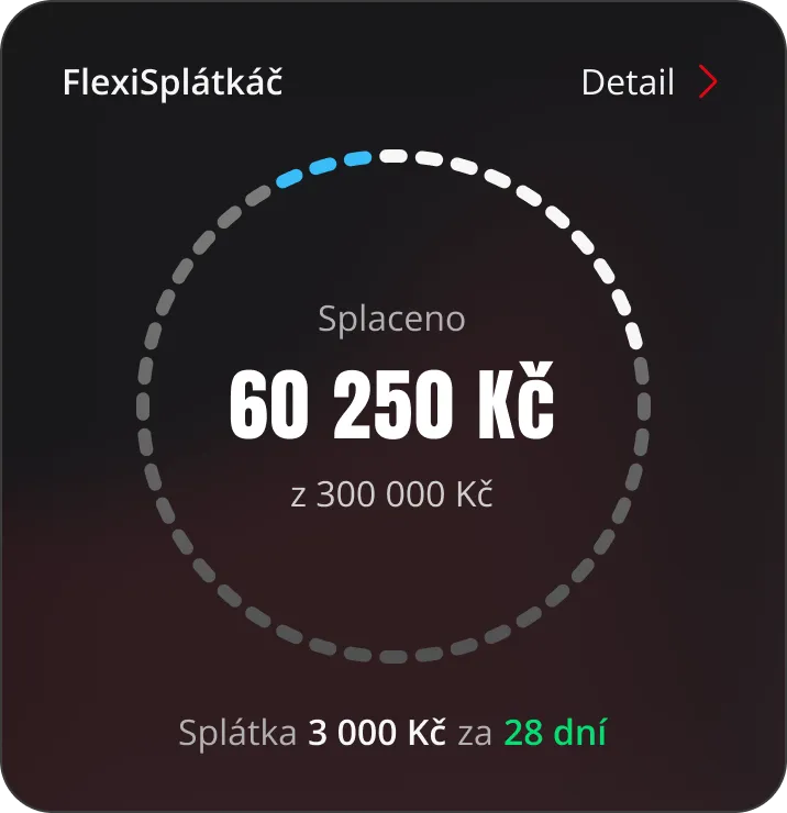 FlexiSplátkáč – přehled splácení v aplikaci