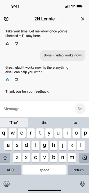 2N Lennie chat, issue resolved
