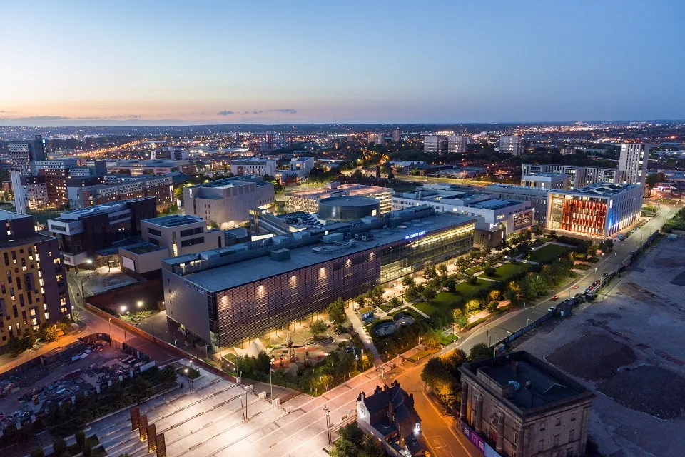 Aerial photo of Millennium Point venue