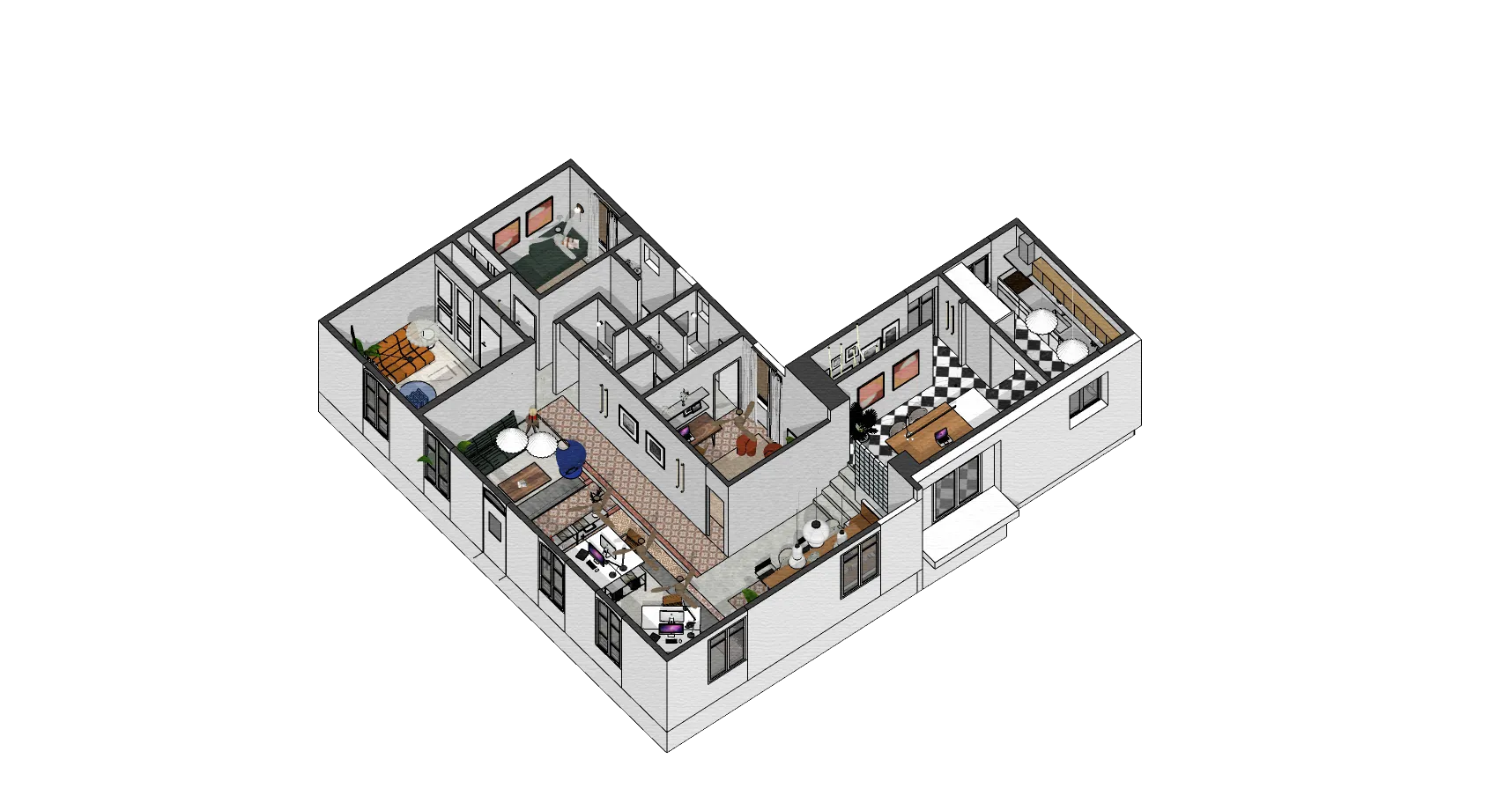 The Office Hub Victor et Simon in Arles, FRA, features a spacious open-plan office with an elegant design, combining private and collaborative spaces to foster a productive environment.