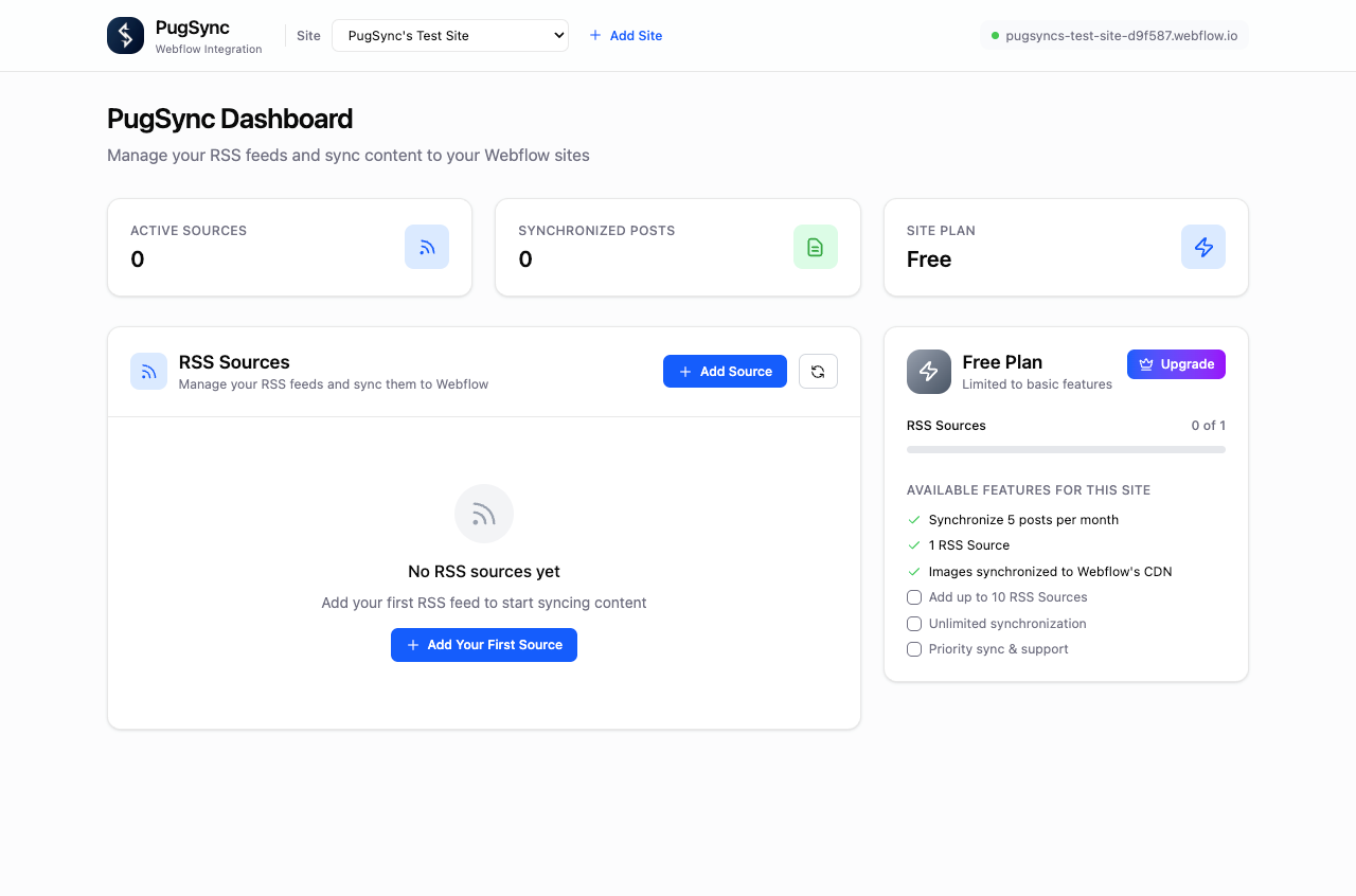 Add your first RSS source for free!