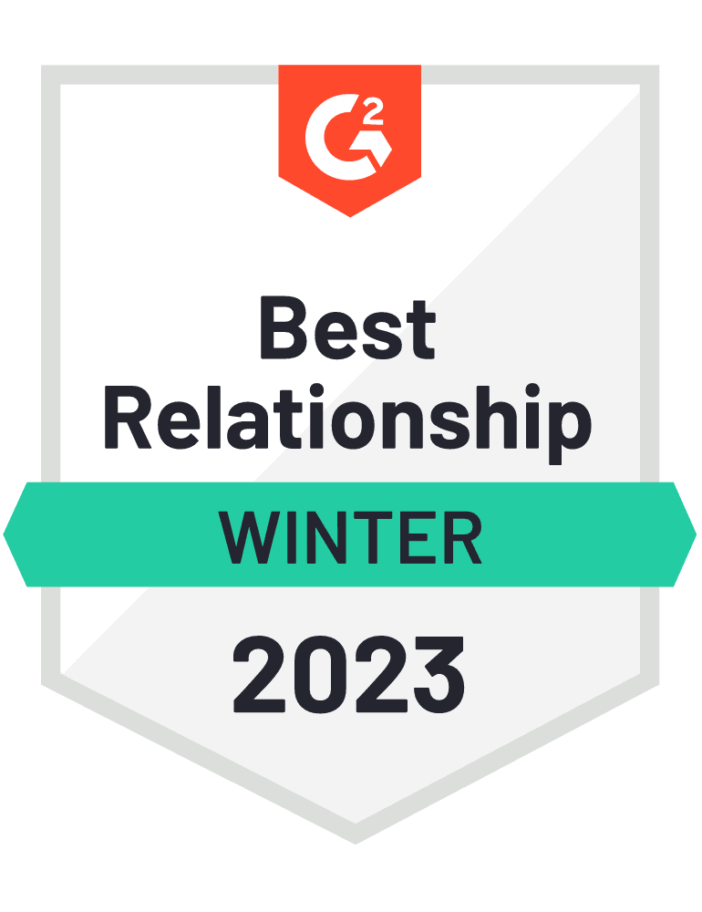 G2 Medal for high performer in enterprise, winter 2023